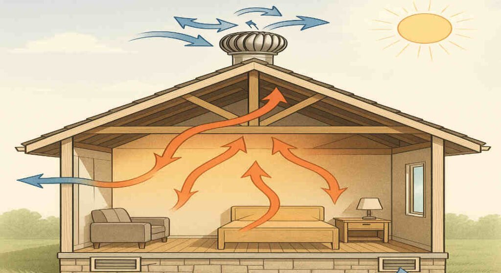 do roof turbines help cool house