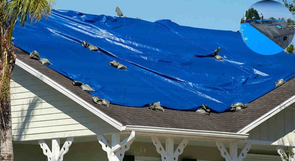 how to temporarily stop a house roof leak