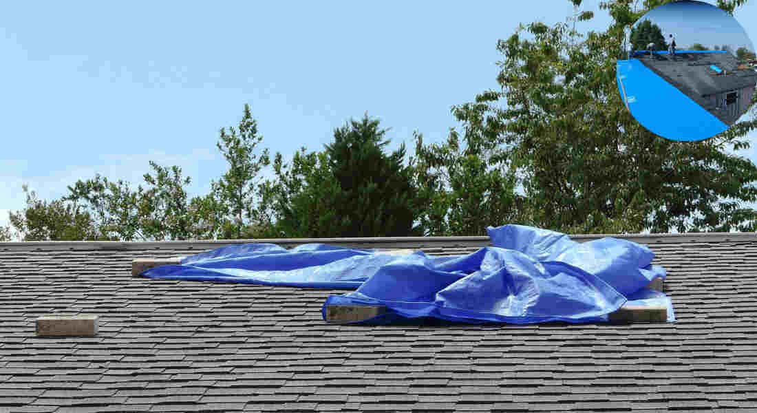 how to temporarily stop a house roof leak