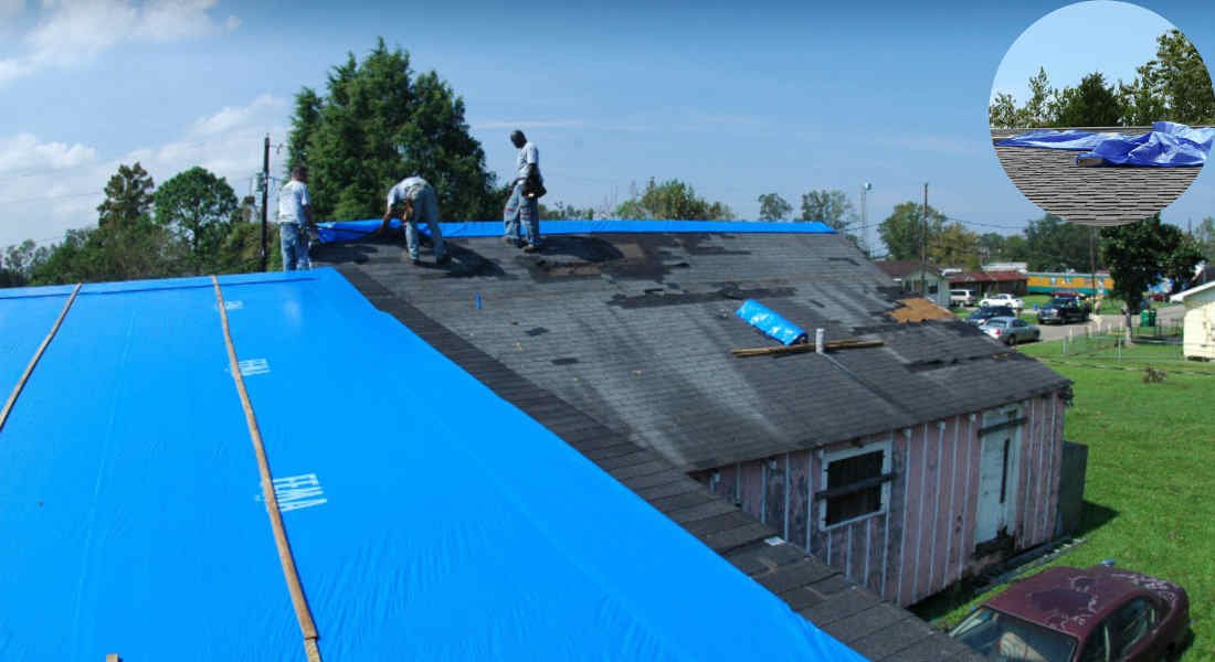 how to temporarily stop a house roof leak