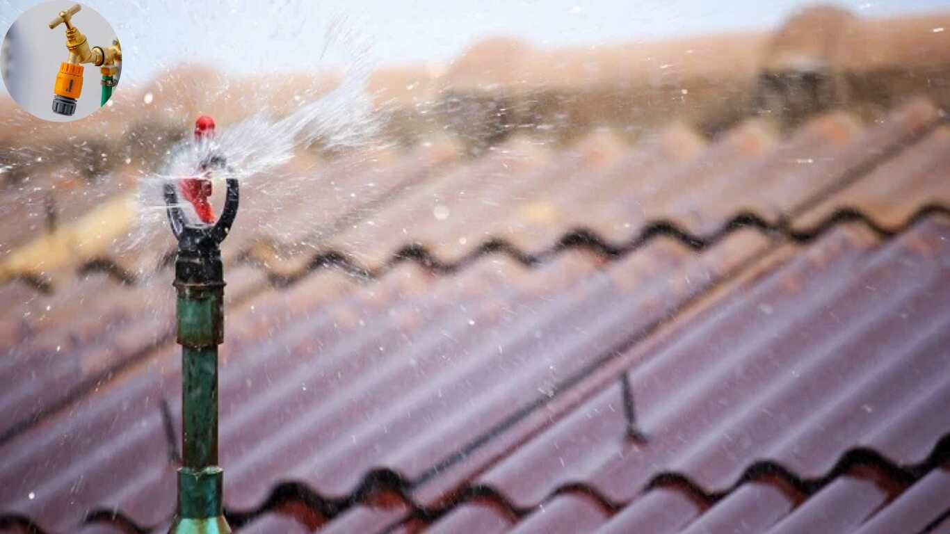 does spraying your roof with water cool your house