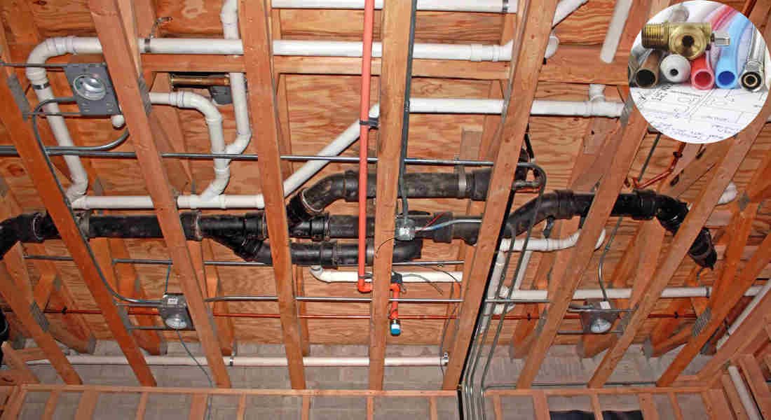 how far does electrical have to be from home plumbing