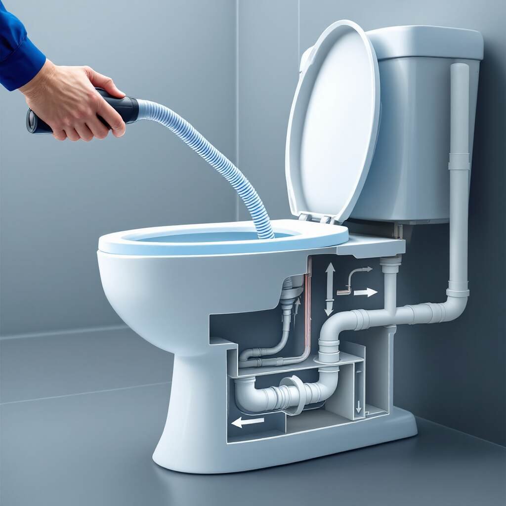 how to use a house plumbing snake toilet