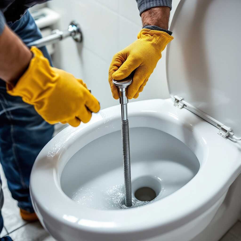 how to use a house plumbing snake toilet