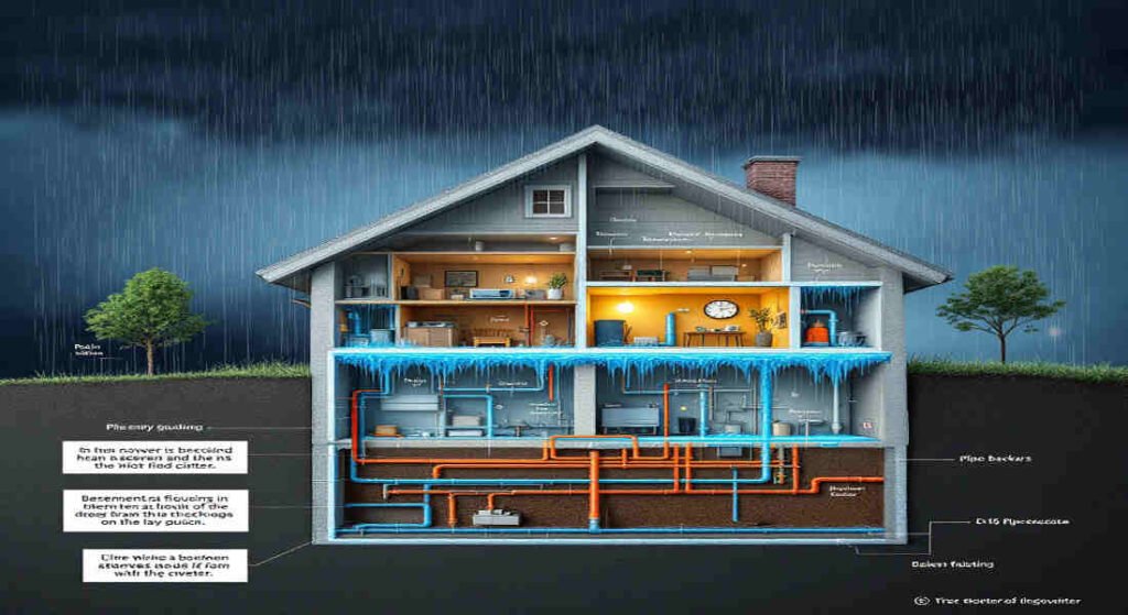 can heavy rain cause home plumbing issues