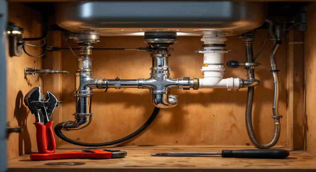 how to fix home plumbing under sink