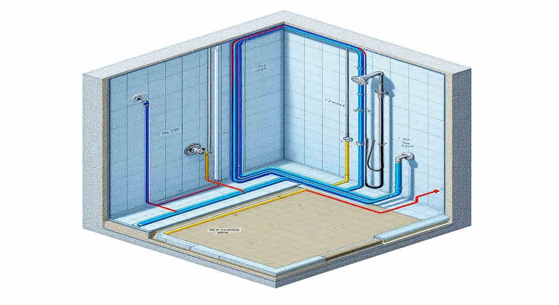 how to install house plumbing for shower