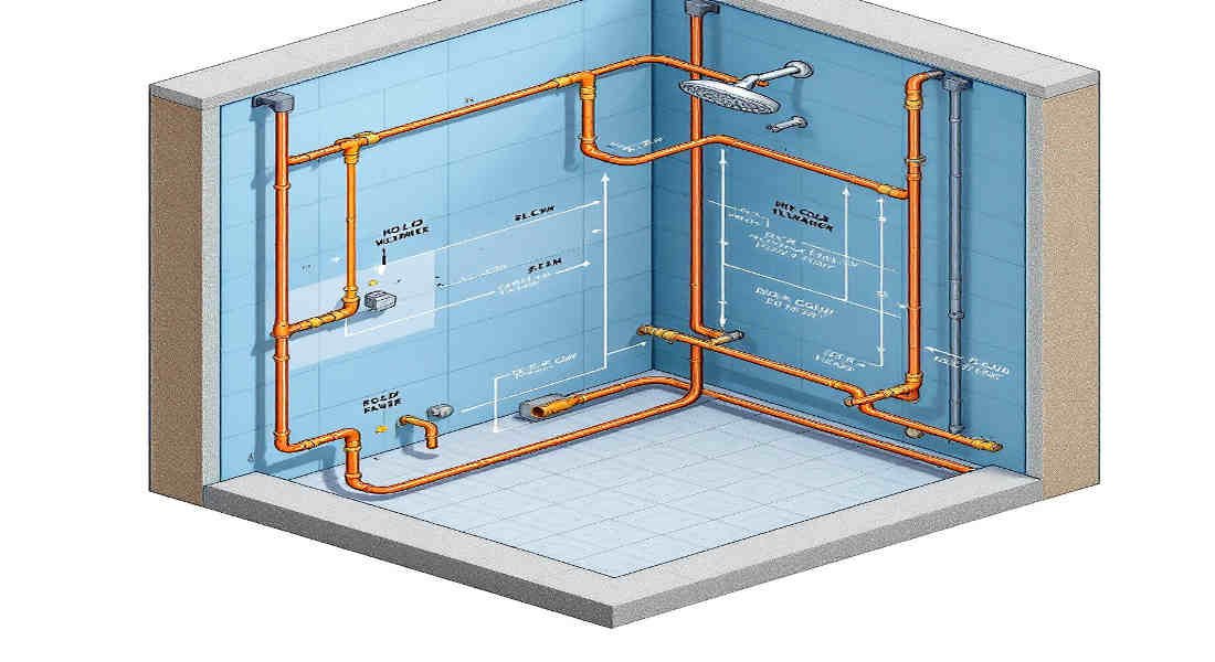 how to install house plumbing for shower