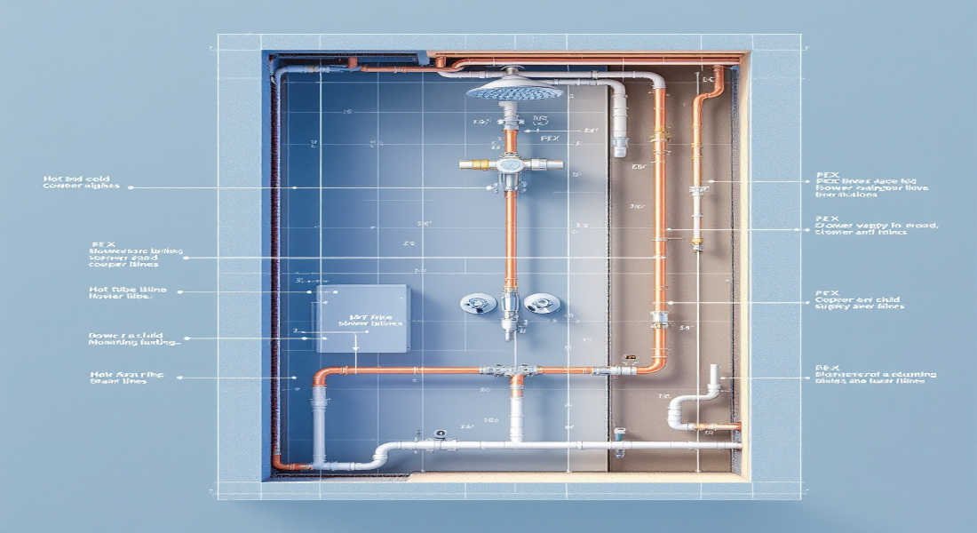 how to install house plumbing for shower