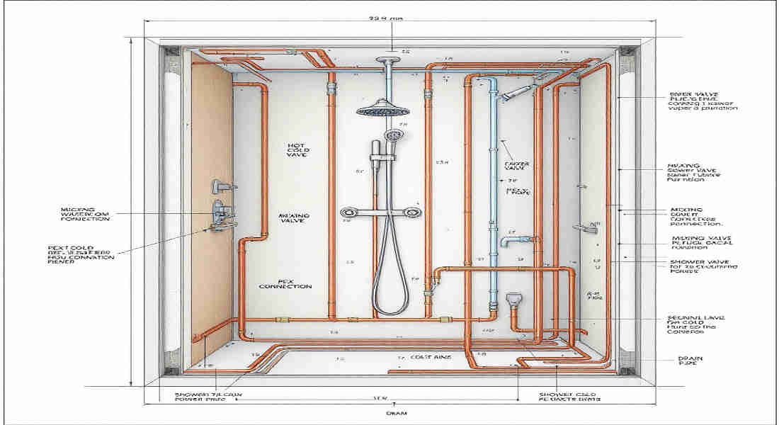 how to install house plumbing for shower