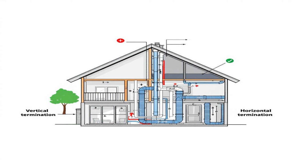 can home plumbing vents terminate horizontally