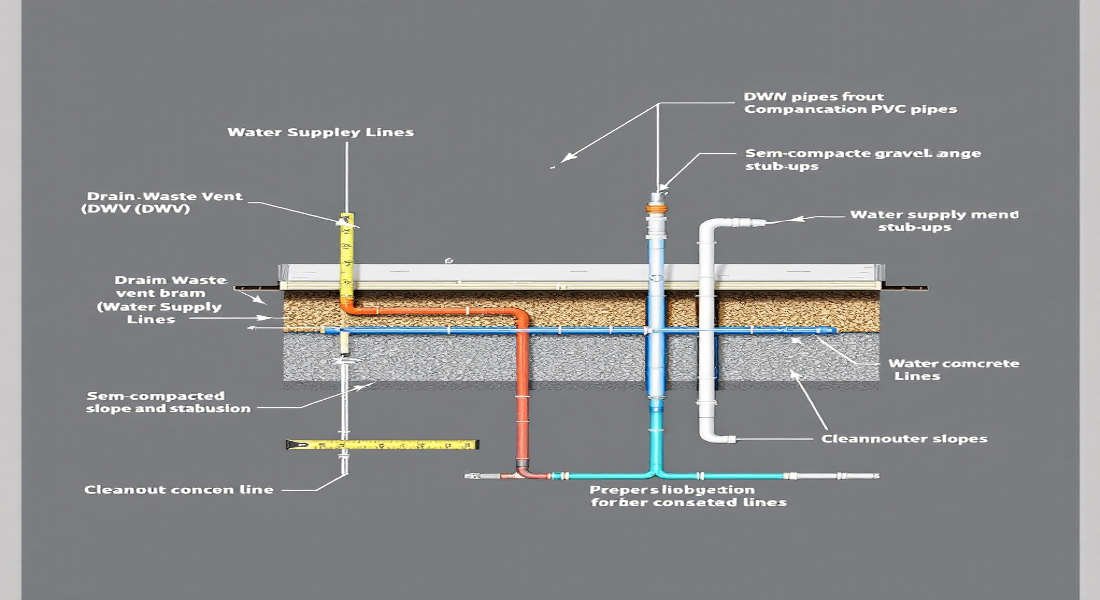 how to rough in home plumbing for slab