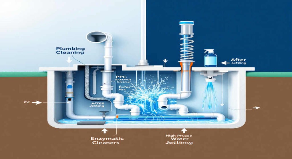 how to clean out house plumbing pipes