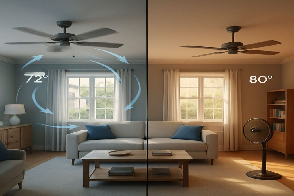 do fans help cool a house