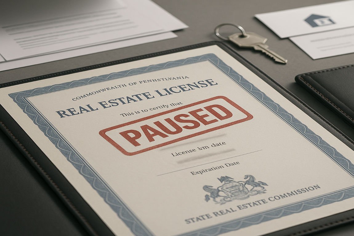 How to pause house real estate license
