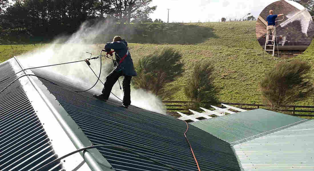 should i power wash my house roof