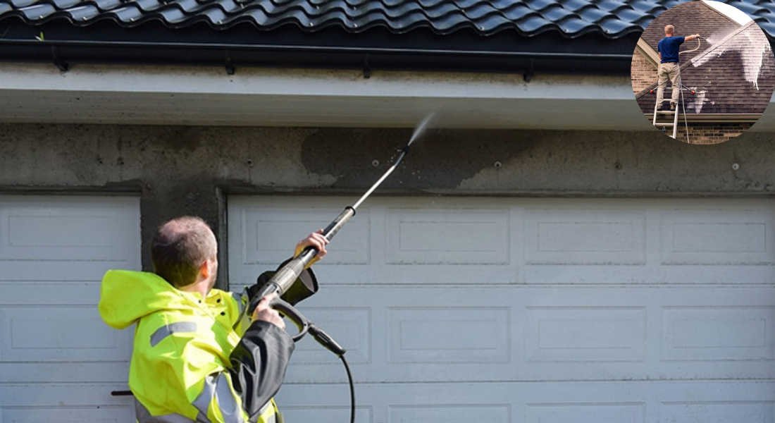should i power wash my house roof