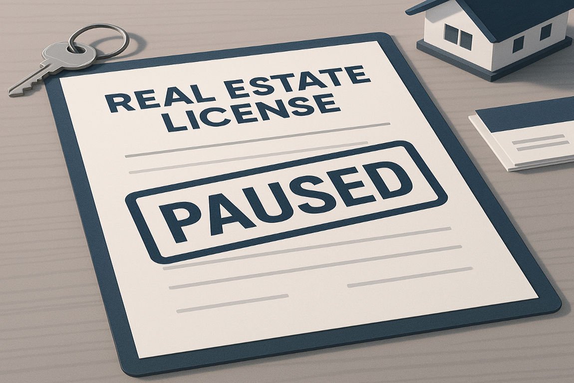 How to pause house real estate license