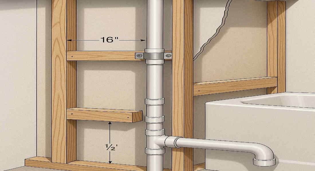 can you vent home plumbing through a wall