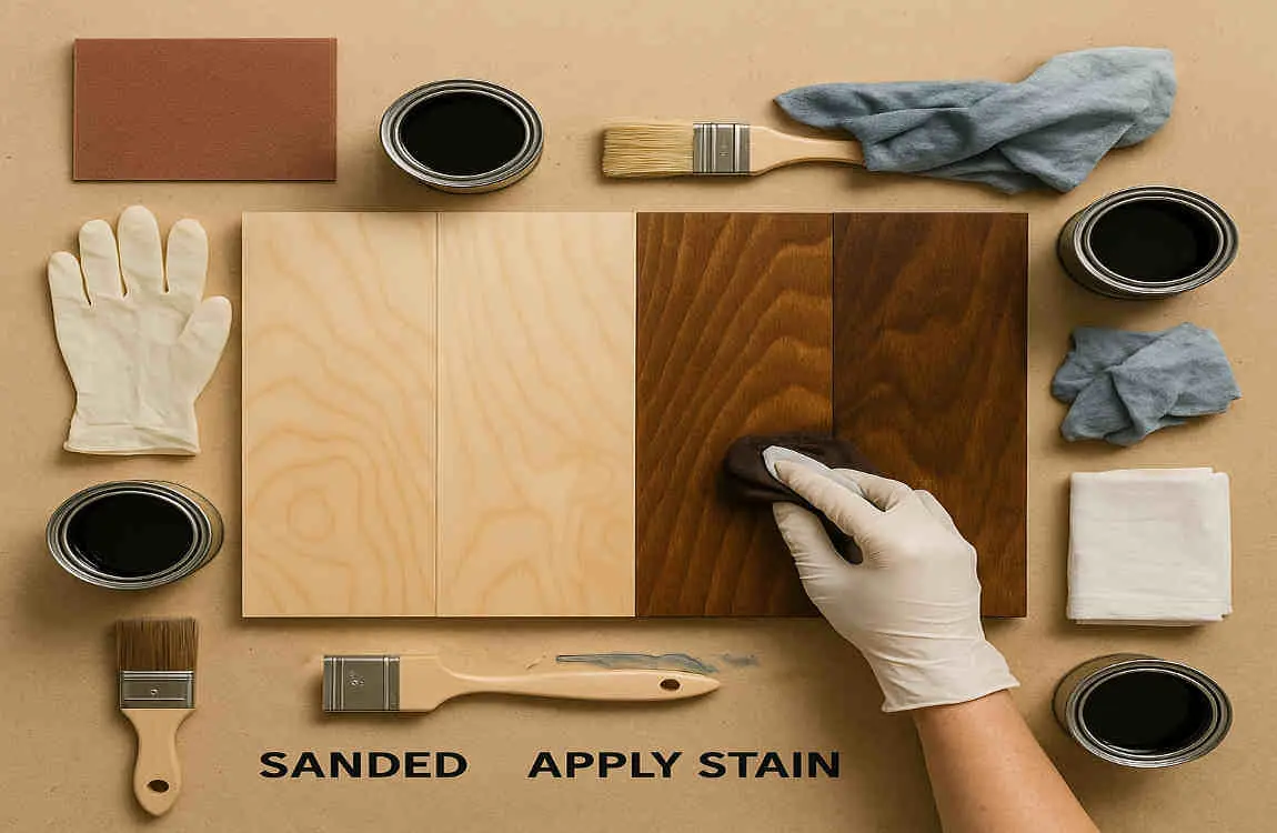staining house plywood