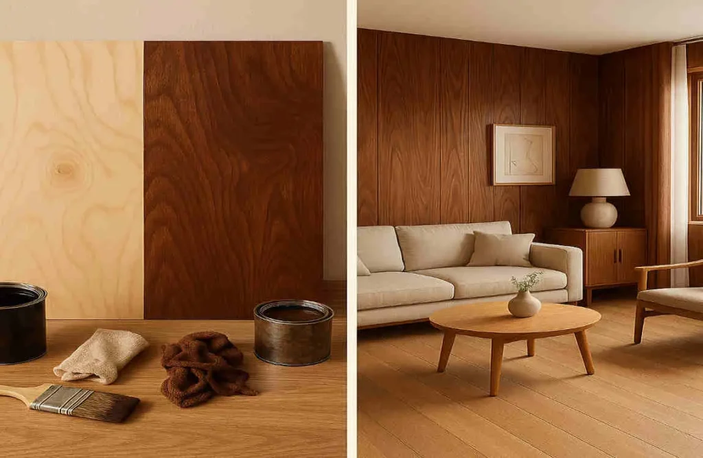 staining house plywood
