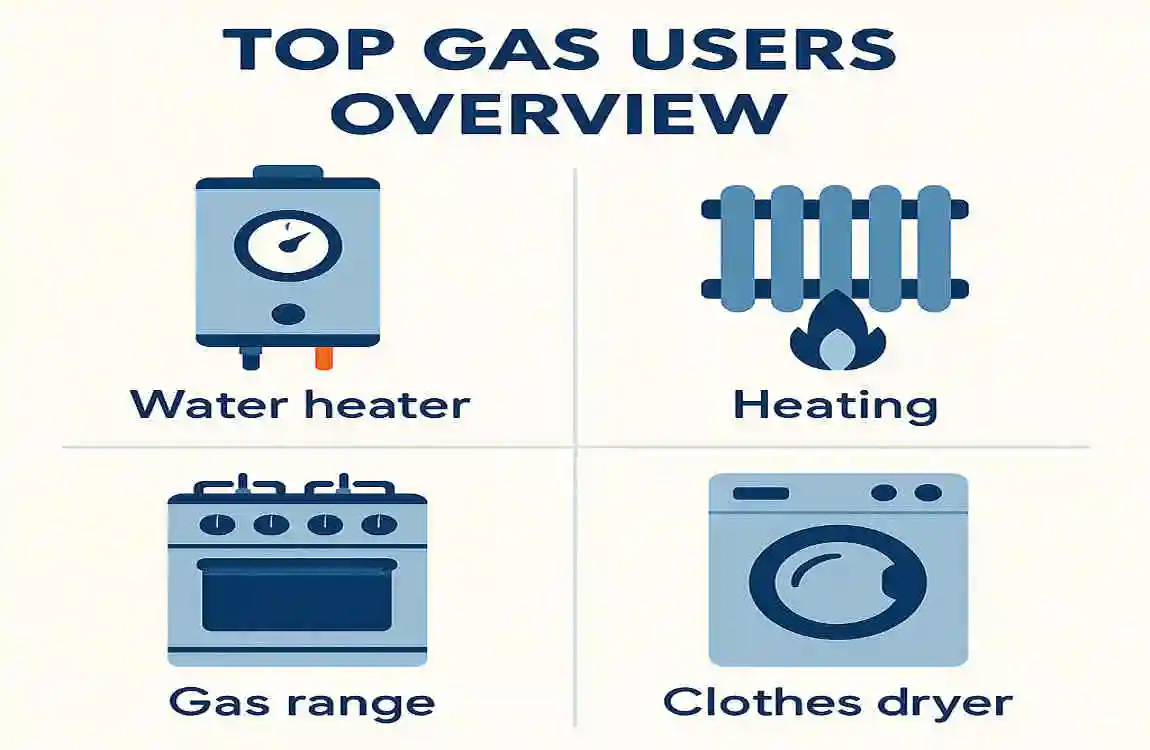 what uses gas in a house