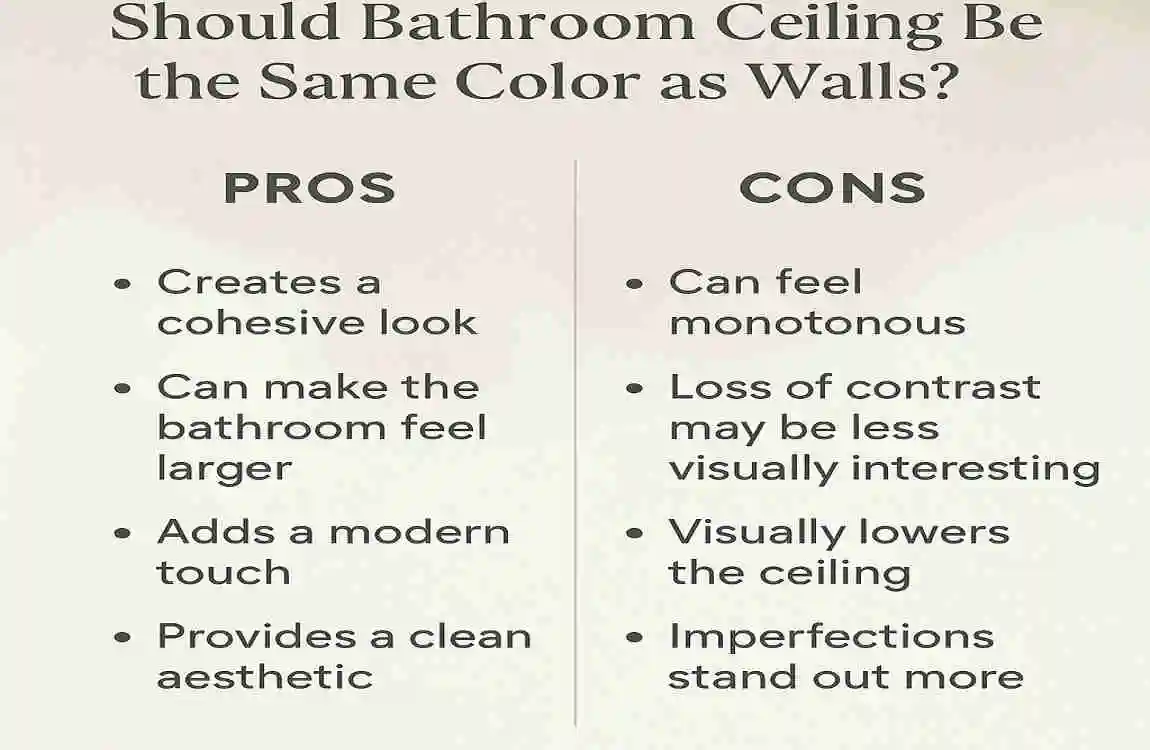 should bathroom ceiling be same color as walls