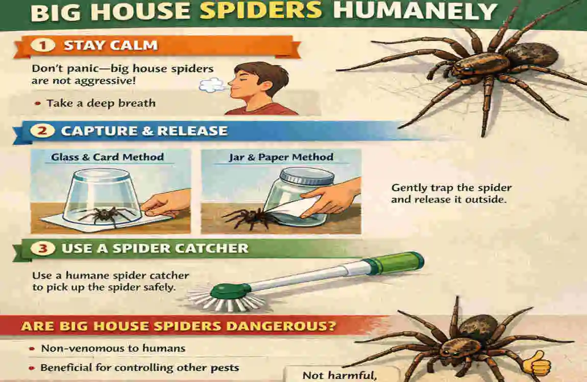Are big house spiders dangerous when cleaning your home