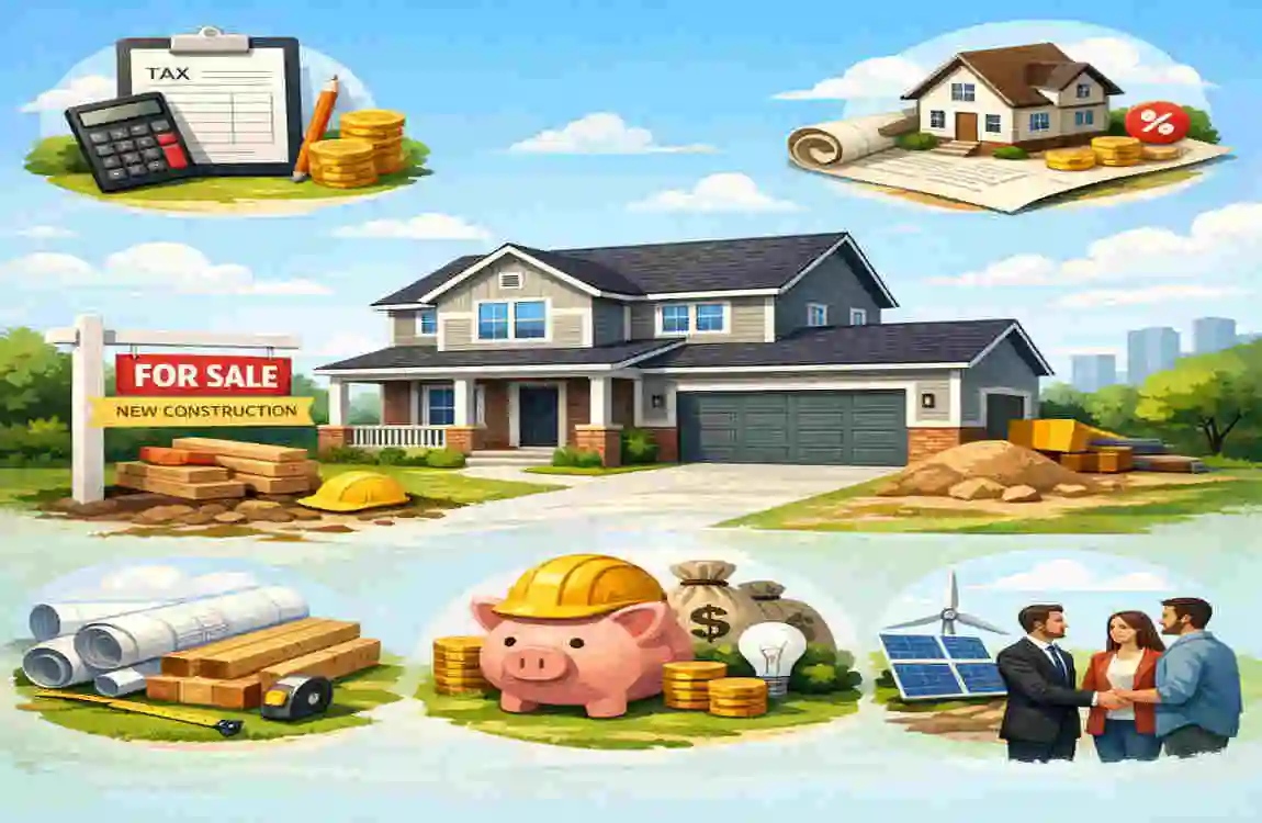 Houses for new sale construction taxes