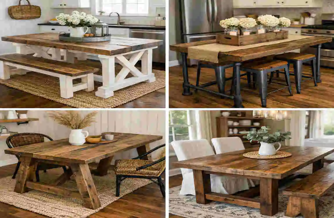 Reclaimed Wood Kitchen Tables