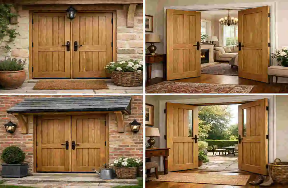 Simple Wooden Double Door Designs for Homes