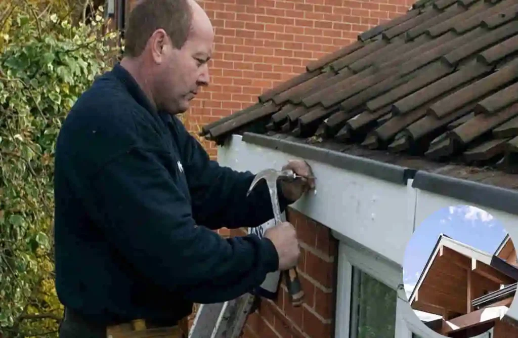 how to add metal frame fascia board on house