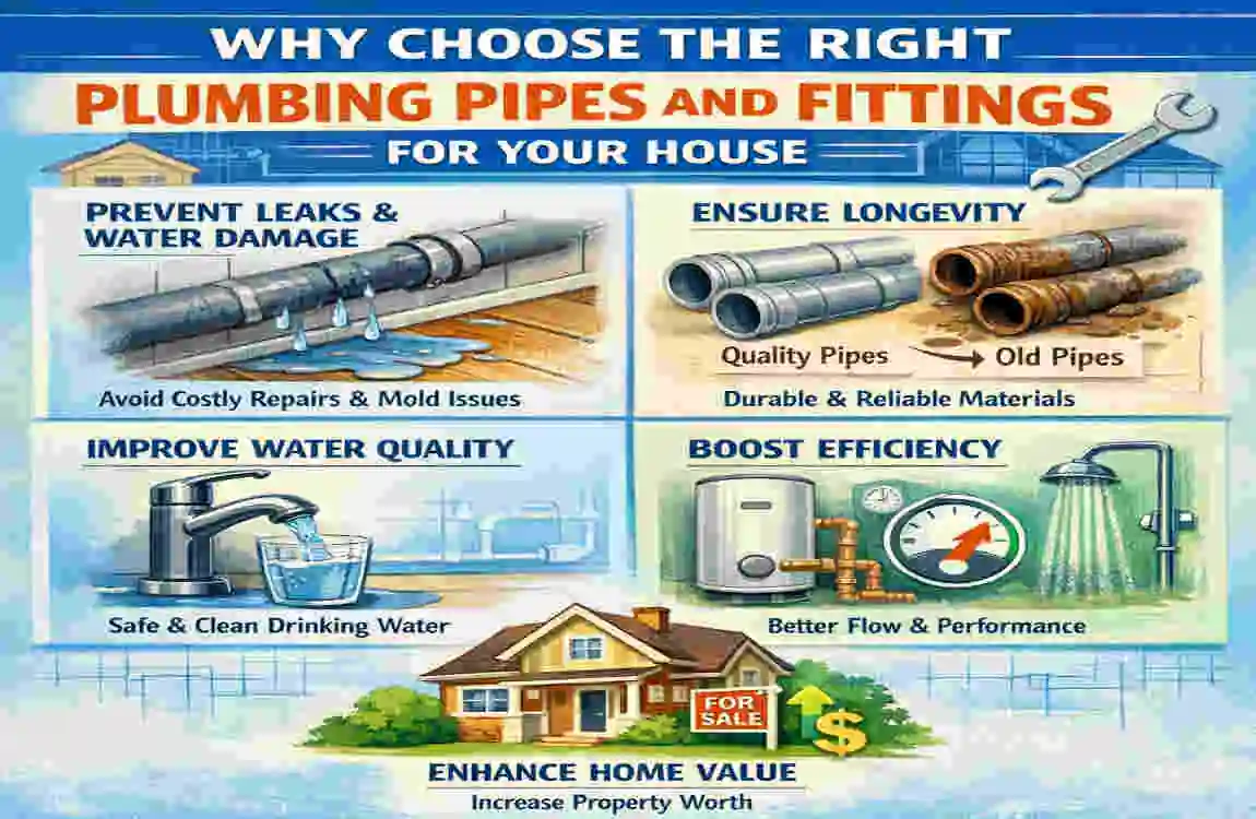 Plumbing Pipes and Fittings for House