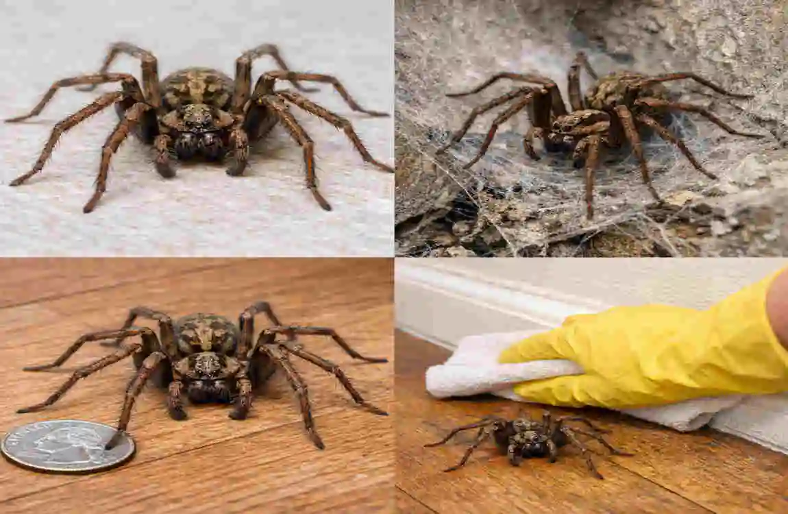 Are big house spiders dangerous when cleaning your home