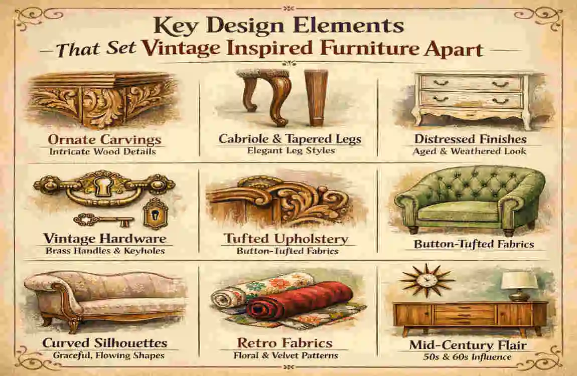 Vintage Inspired Living Room Furniture