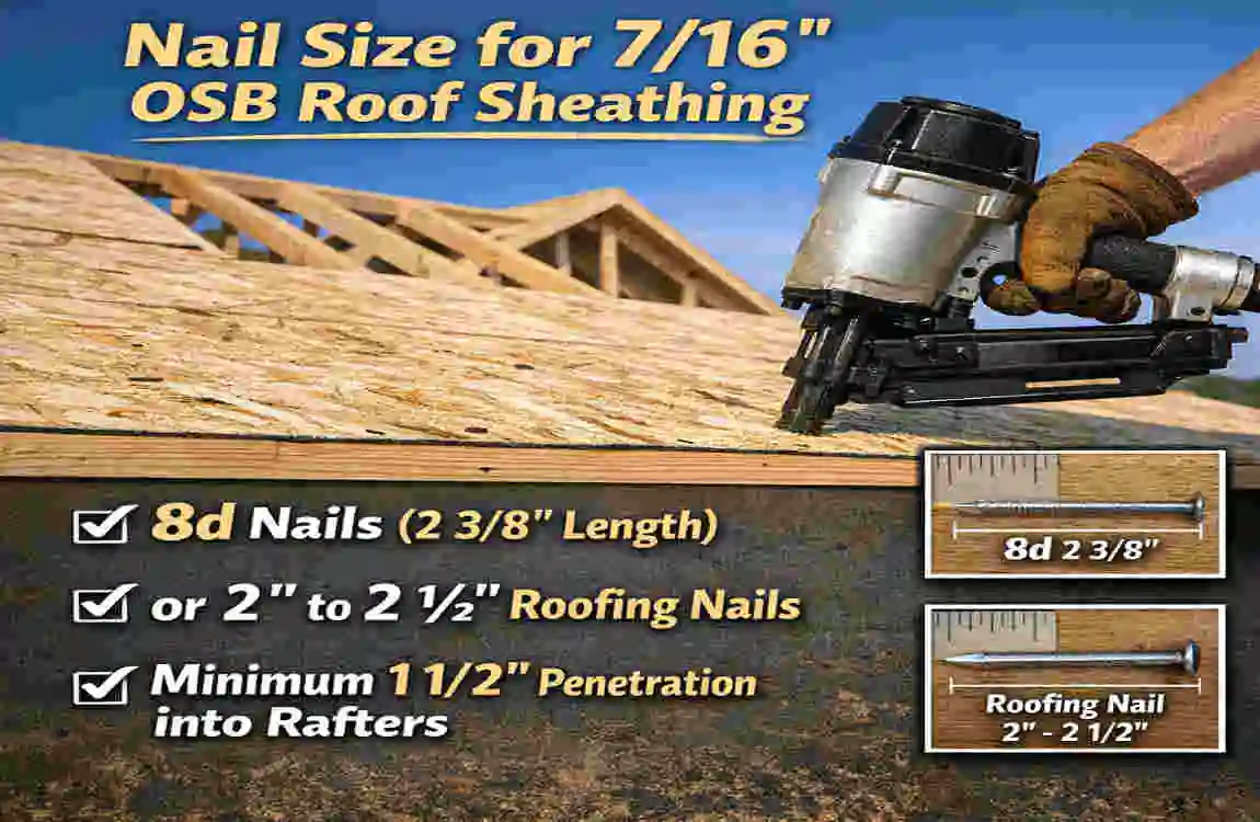 Use for 7/16 OSB Roof Sheathing?