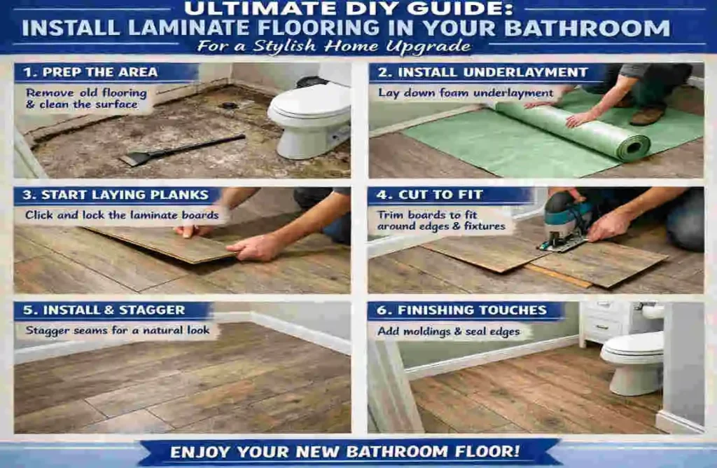 how to install laminate flooring in a bathroom for house