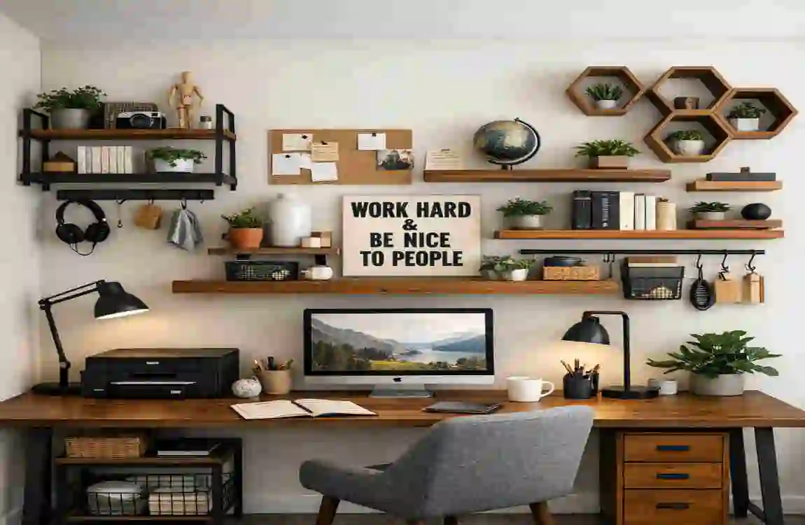 Wall Shelving Ideas for Home Office