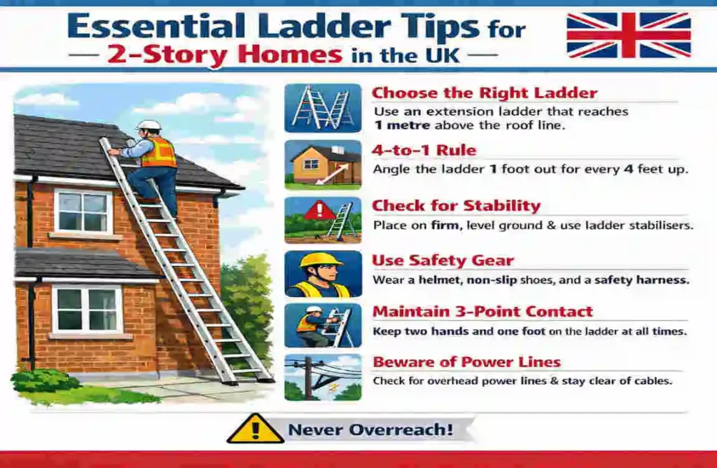 Ladder Tips for 2-Story Homes in the UK