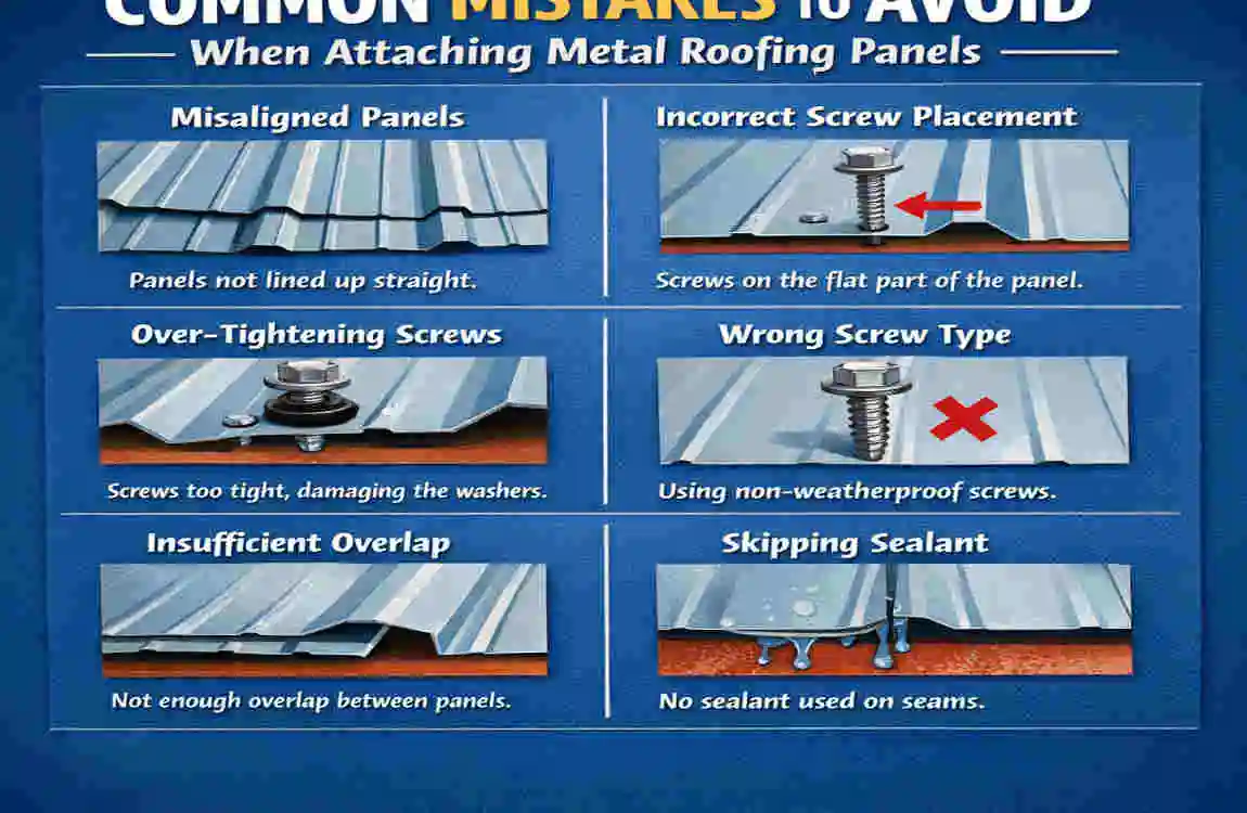How to Attach Metal Roofing Panels to Your House