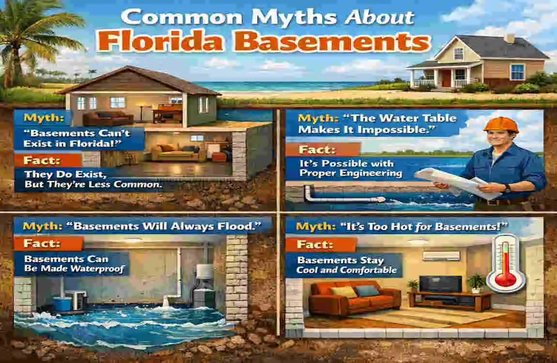 why don't houses in florida have basements