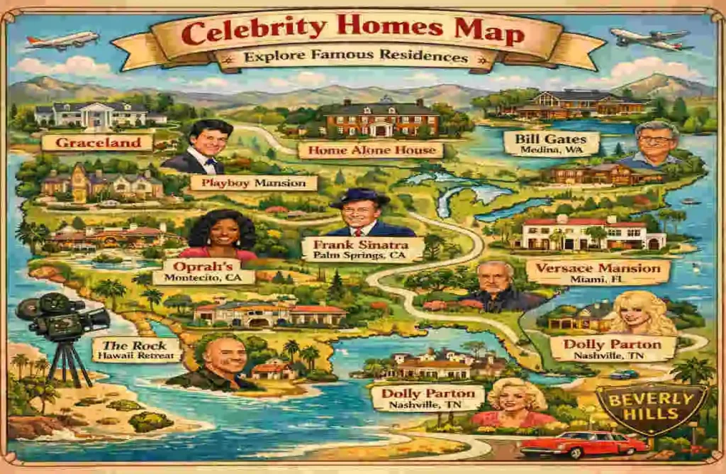 Celebrity Homes Map