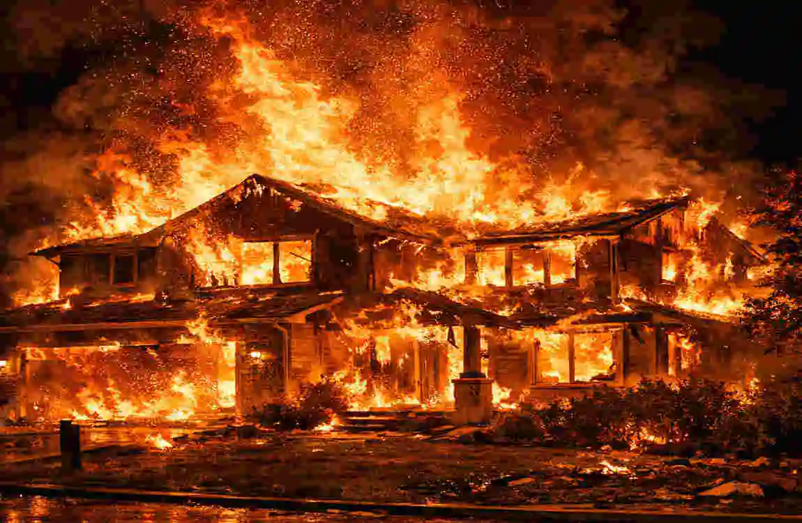 how hot can a house fire get