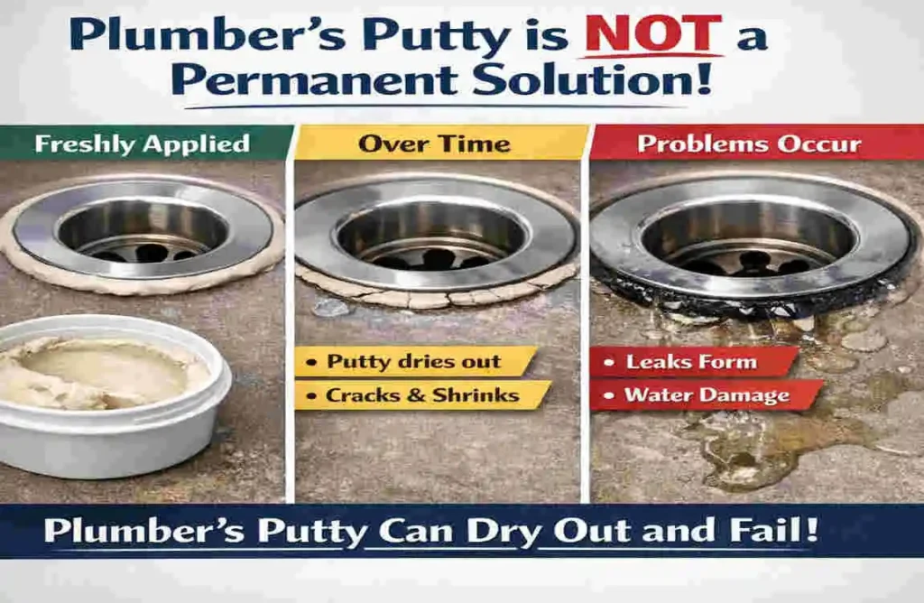 Is plumbers putty a permanent fix?