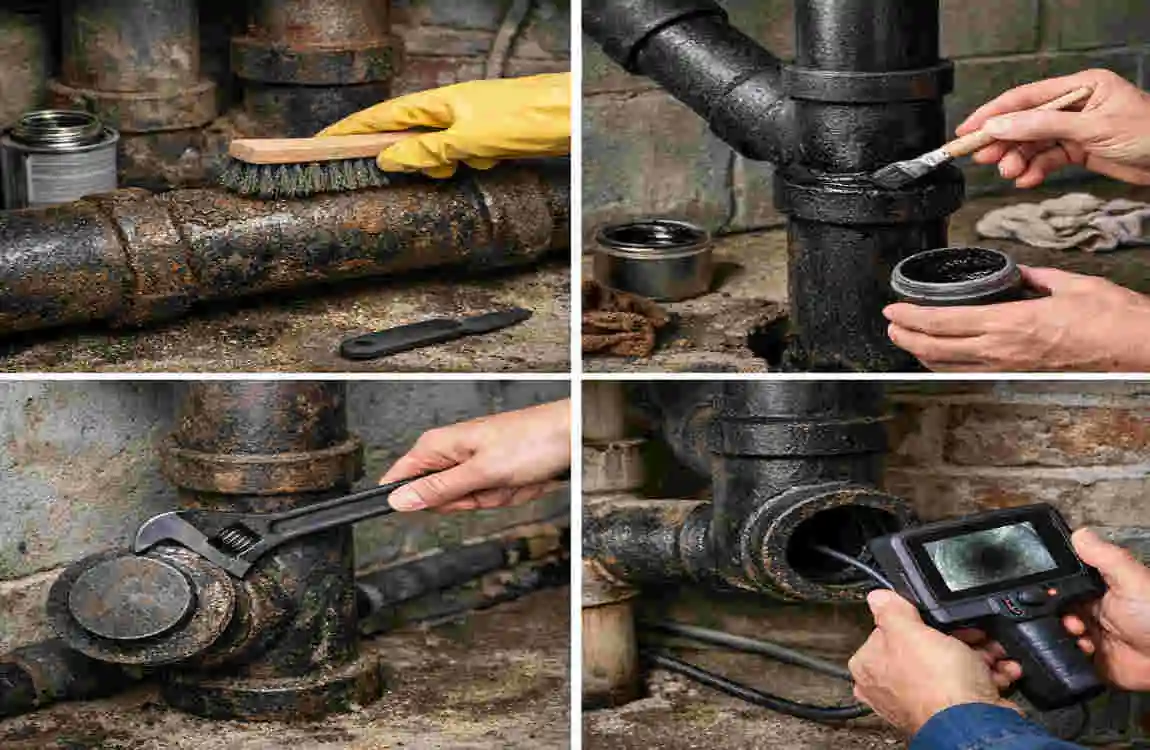 when were.homes.built with cast iron plumbing