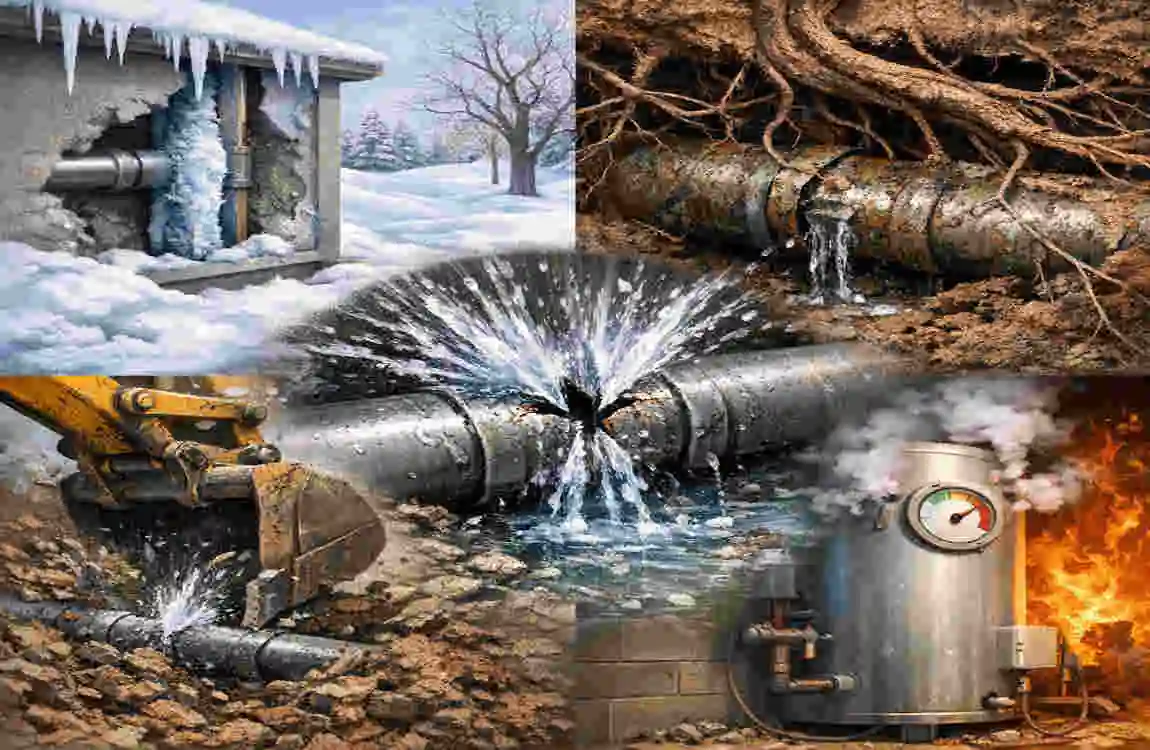 can a plumber fix a burst pipe