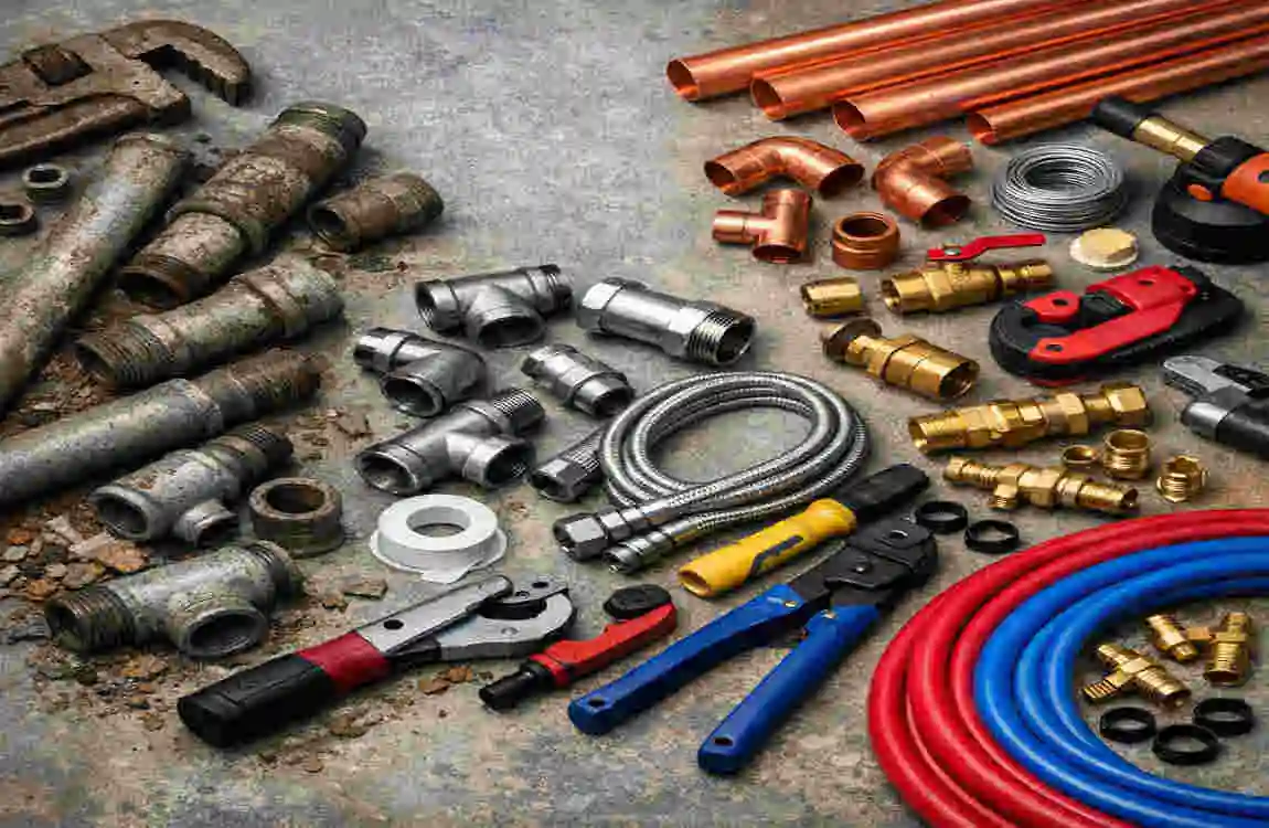 how to identify galvanized plumbing in a home