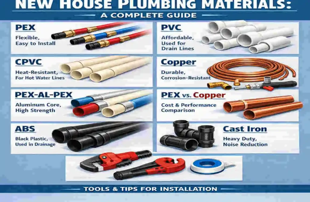 new house plumbing materials