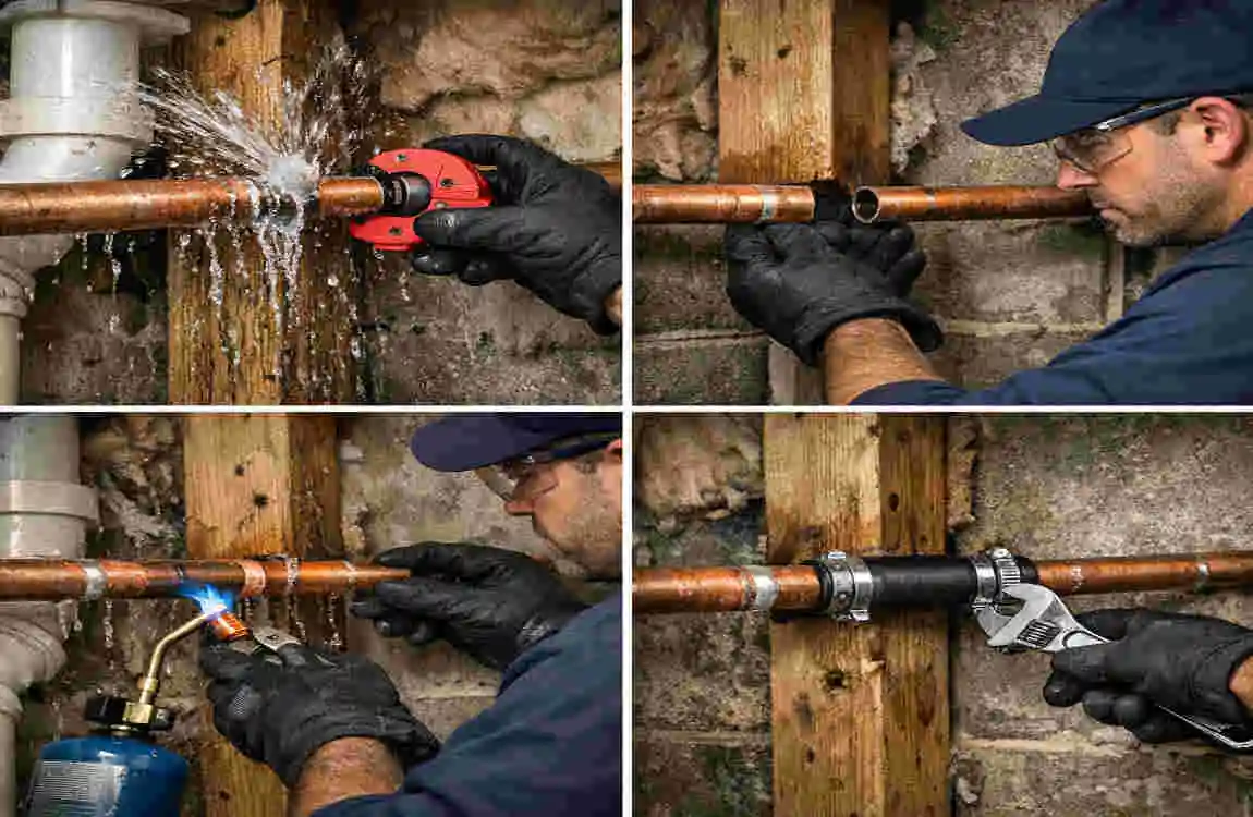 can a plumber fix a burst pipe