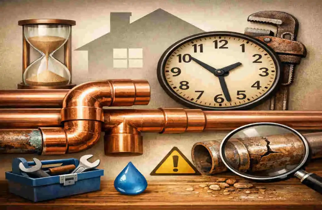 how long does copper pipe plumbing